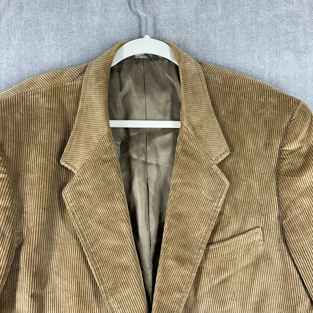 david taylor tan corduroy blazer sz 48L